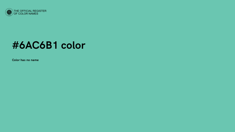 #6AC6B1 color image