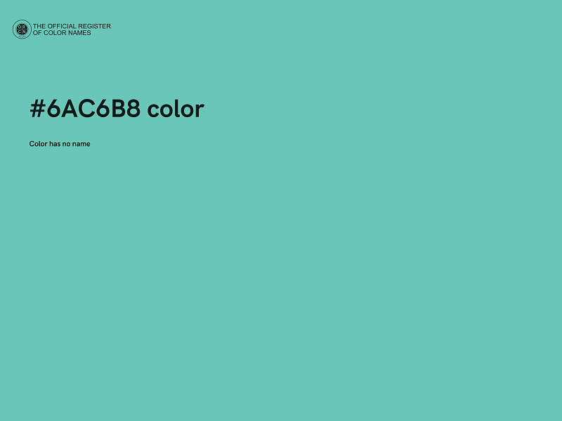 #6AC6B8 color image