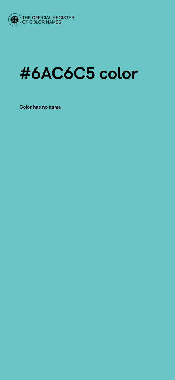 #6AC6C5 color image