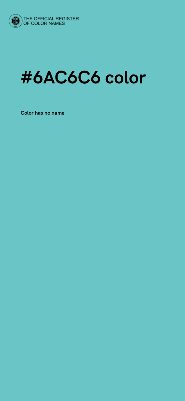 #6AC6C6 color image
