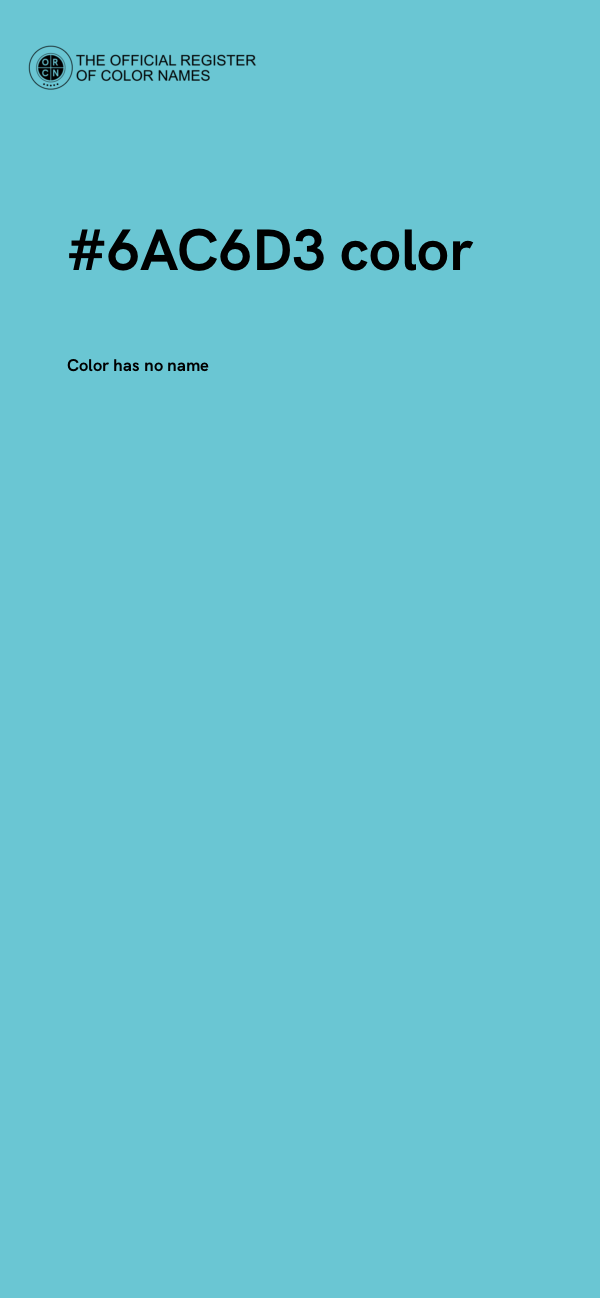 #6AC6D3 color image
