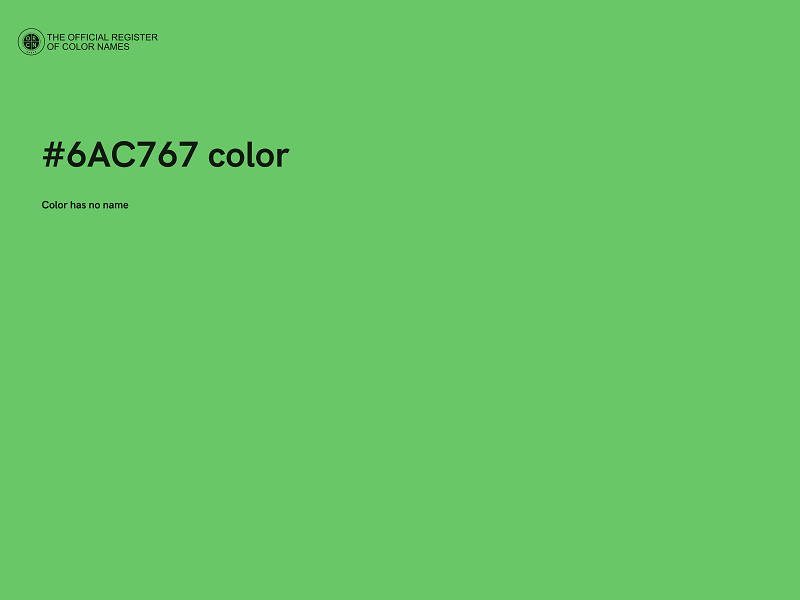 #6AC767 color image