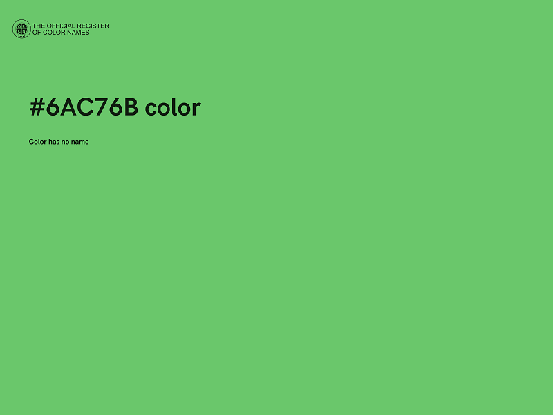 #6AC76B color image