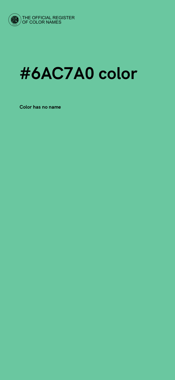 #6AC7A0 color image