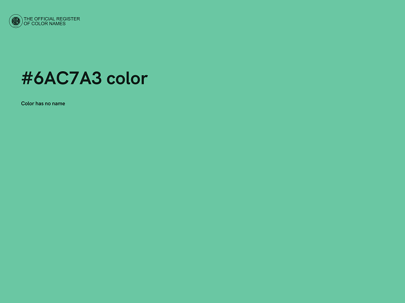 #6AC7A3 color image