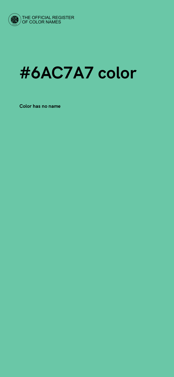 #6AC7A7 color image