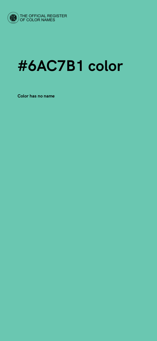 #6AC7B1 color image