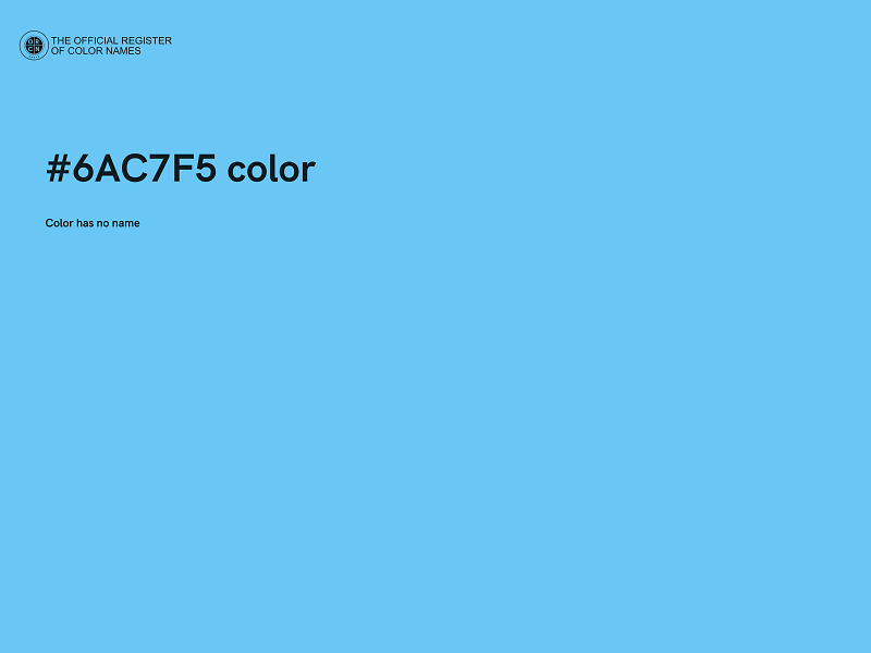 #6AC7F5 color image
