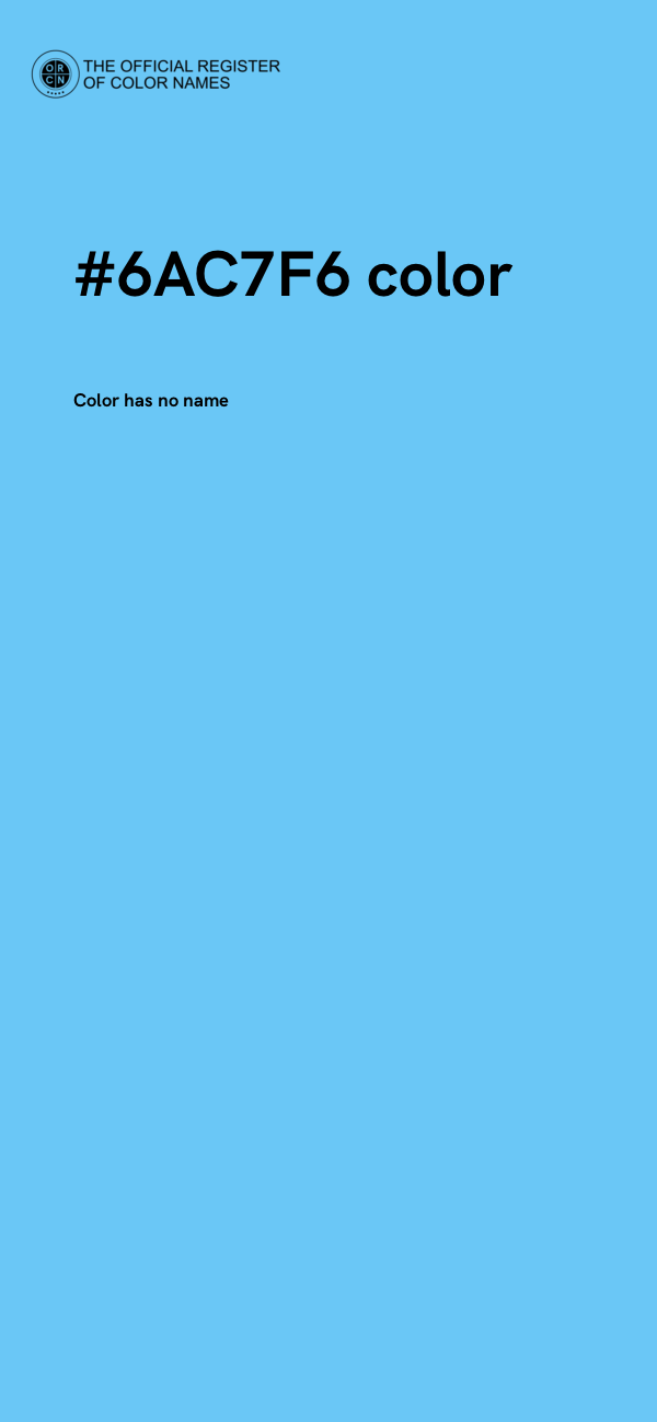 #6AC7F6 color image