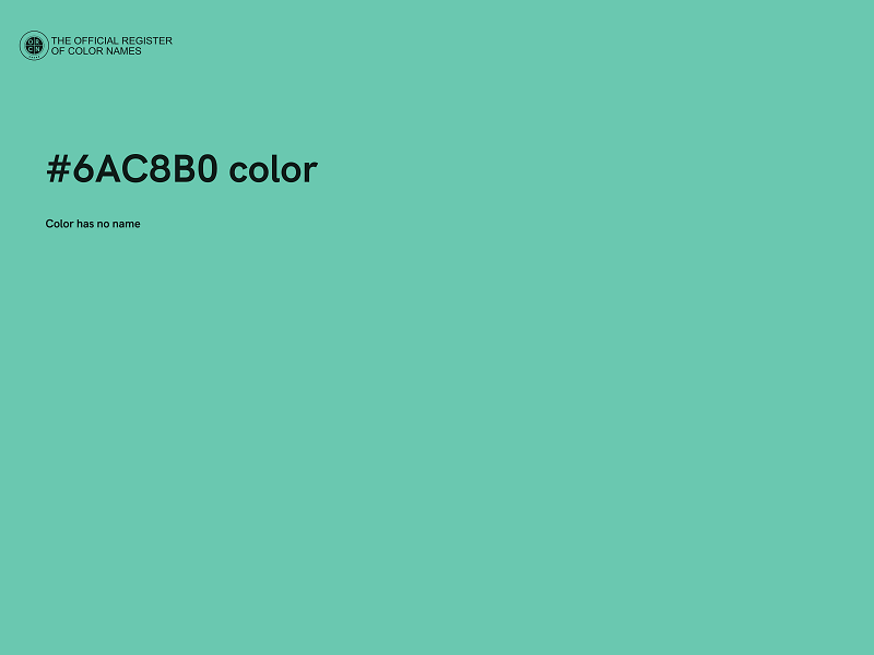 #6AC8B0 color image