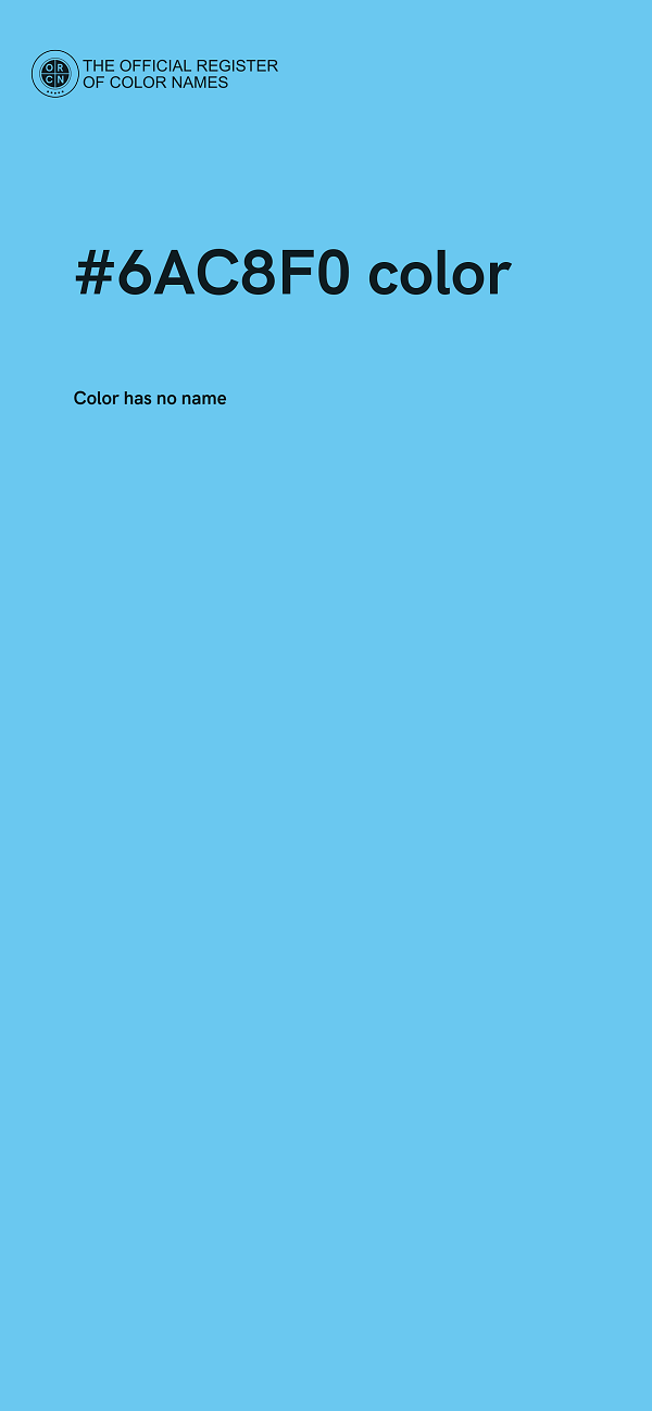 #6AC8F0 color image