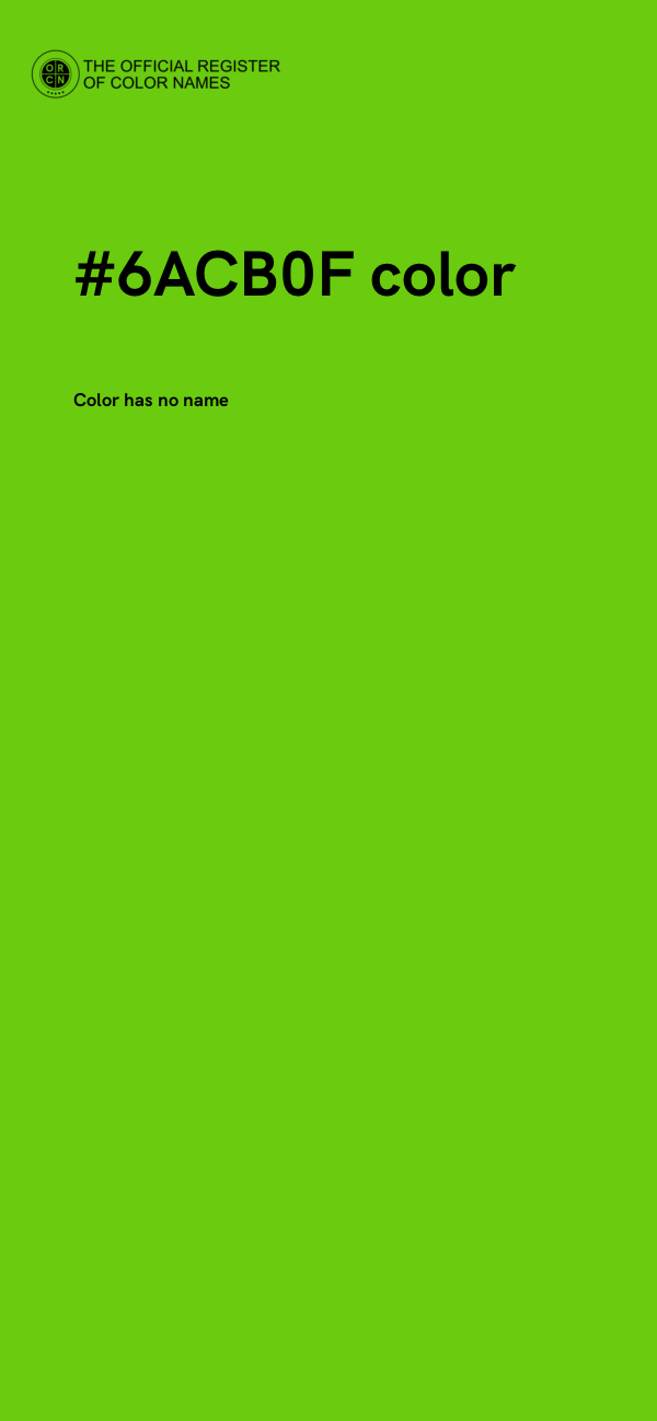 #6ACB0F color image
