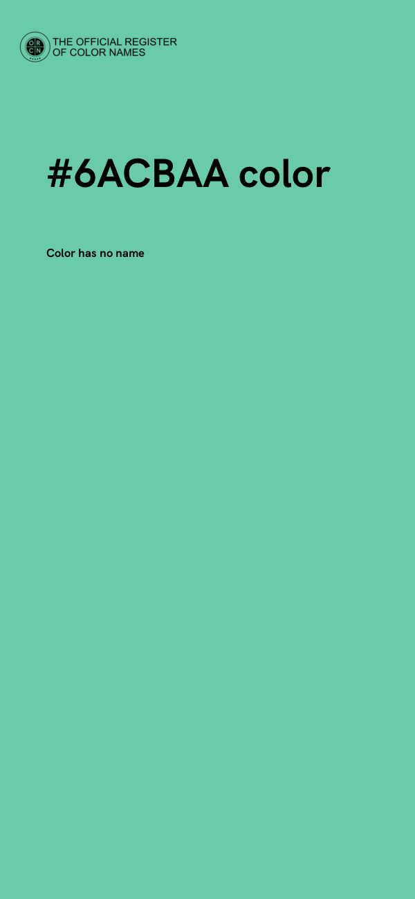 #6ACBAA color image