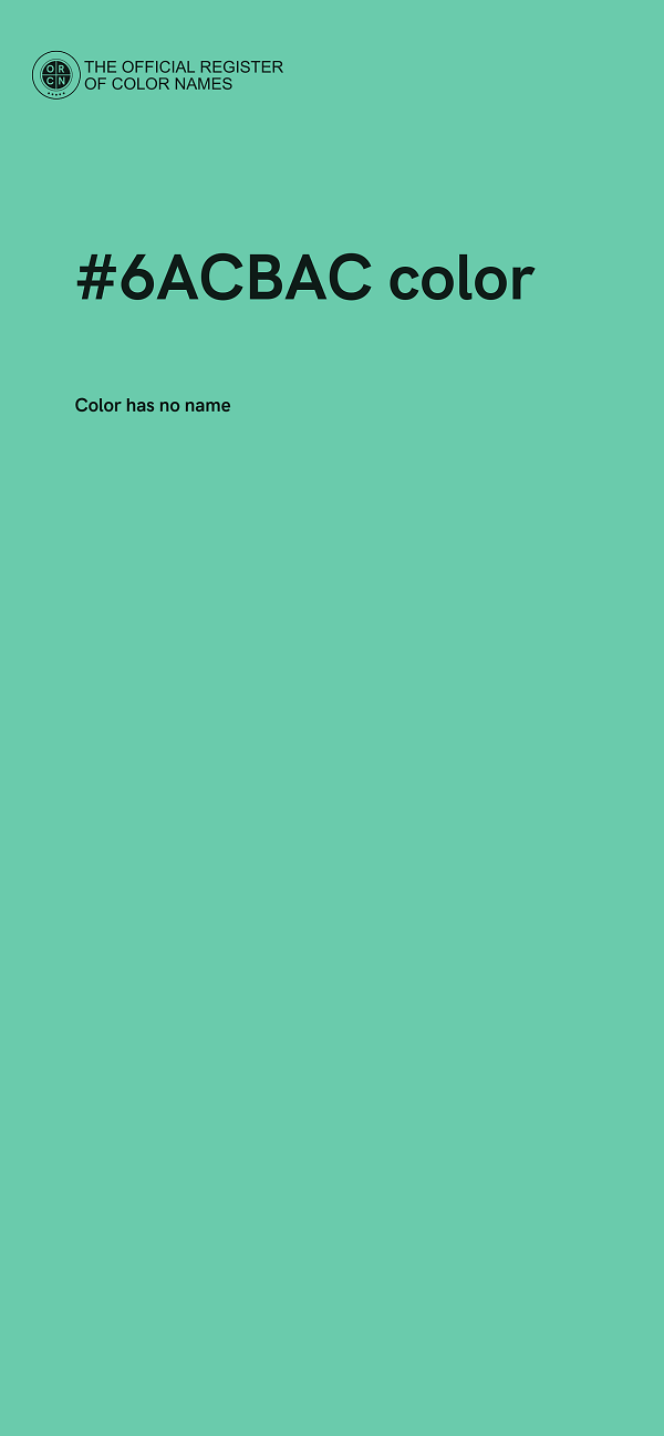 #6ACBAC color image