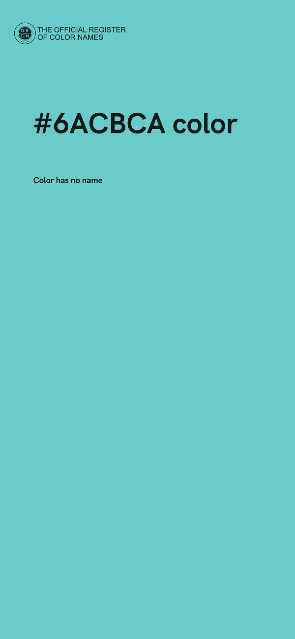 #6ACBCA color image