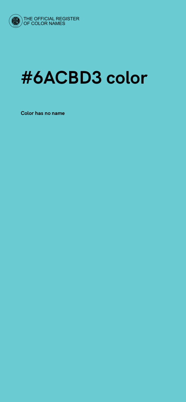 #6ACBD3 color image