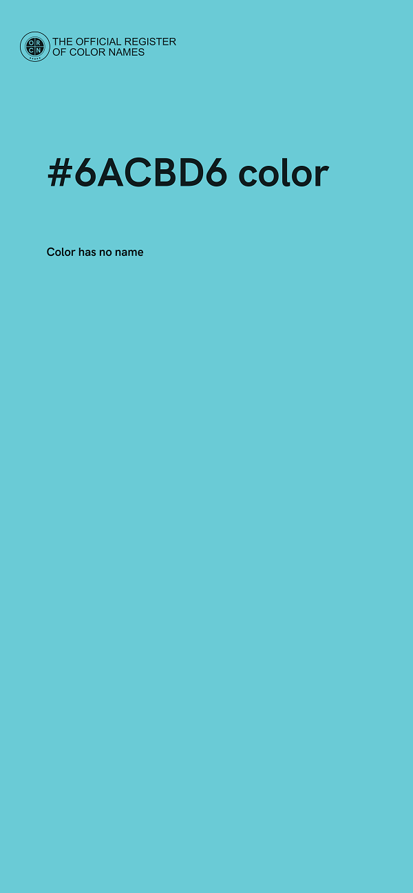 #6ACBD6 color image