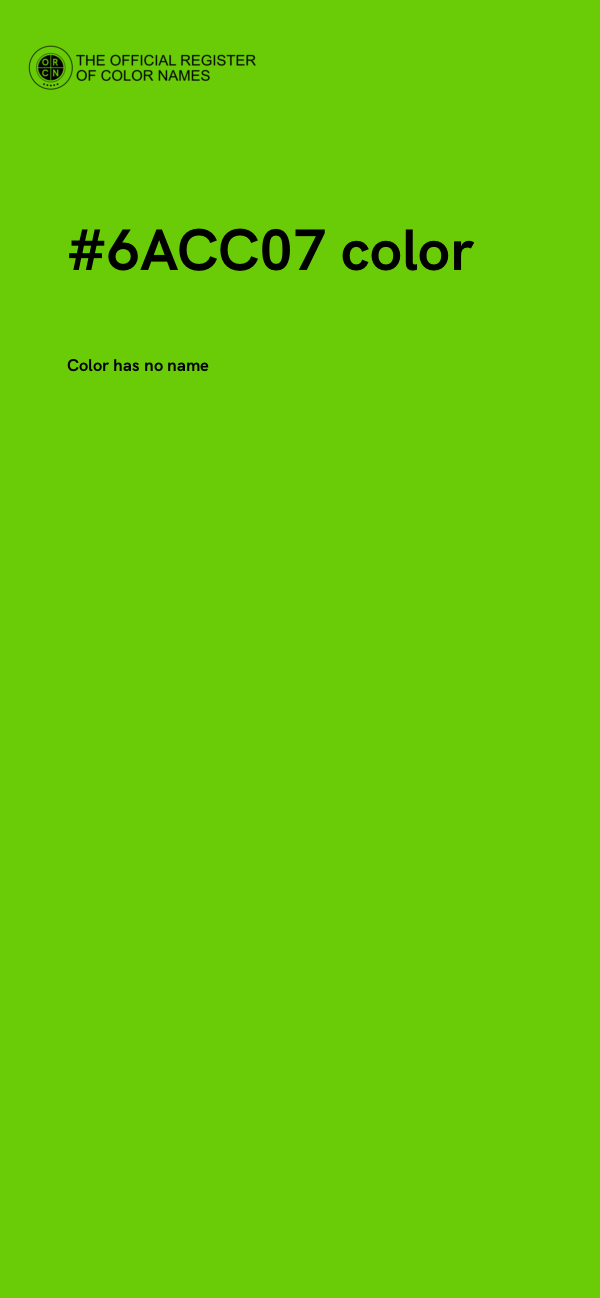 #6ACC07 color image