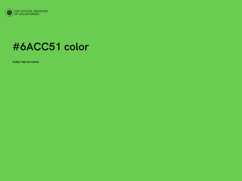 #6ACC51 color image