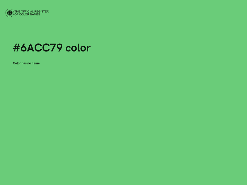 #6ACC79 color image