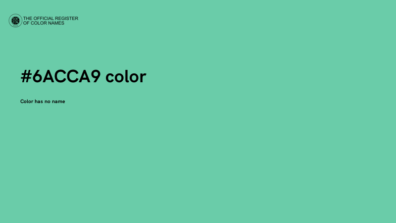 #6ACCA9 color image