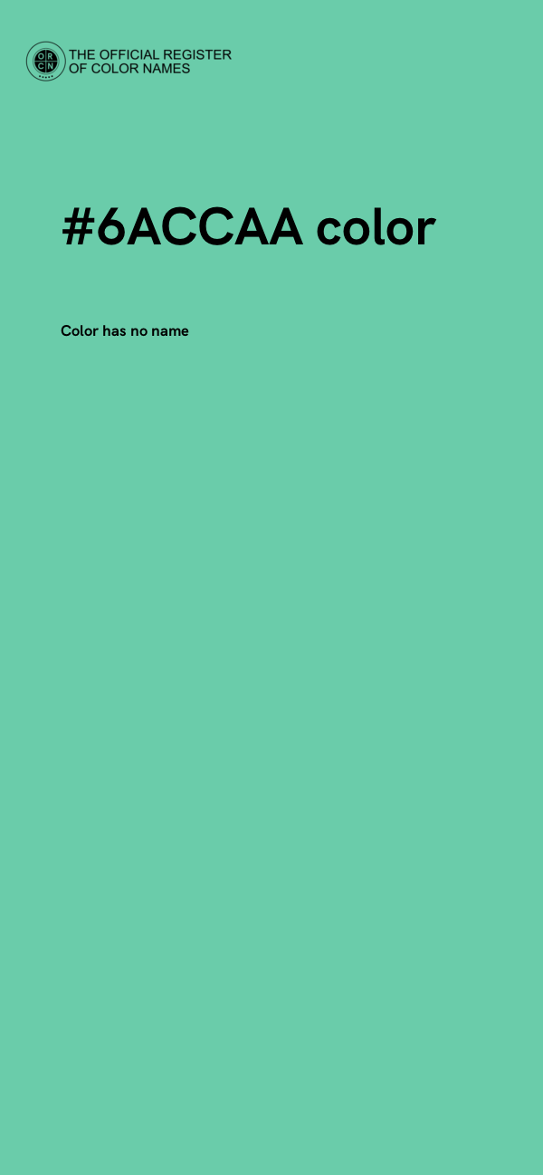 #6ACCAA color image