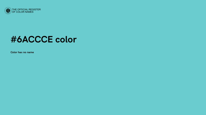 #6ACCCE color image