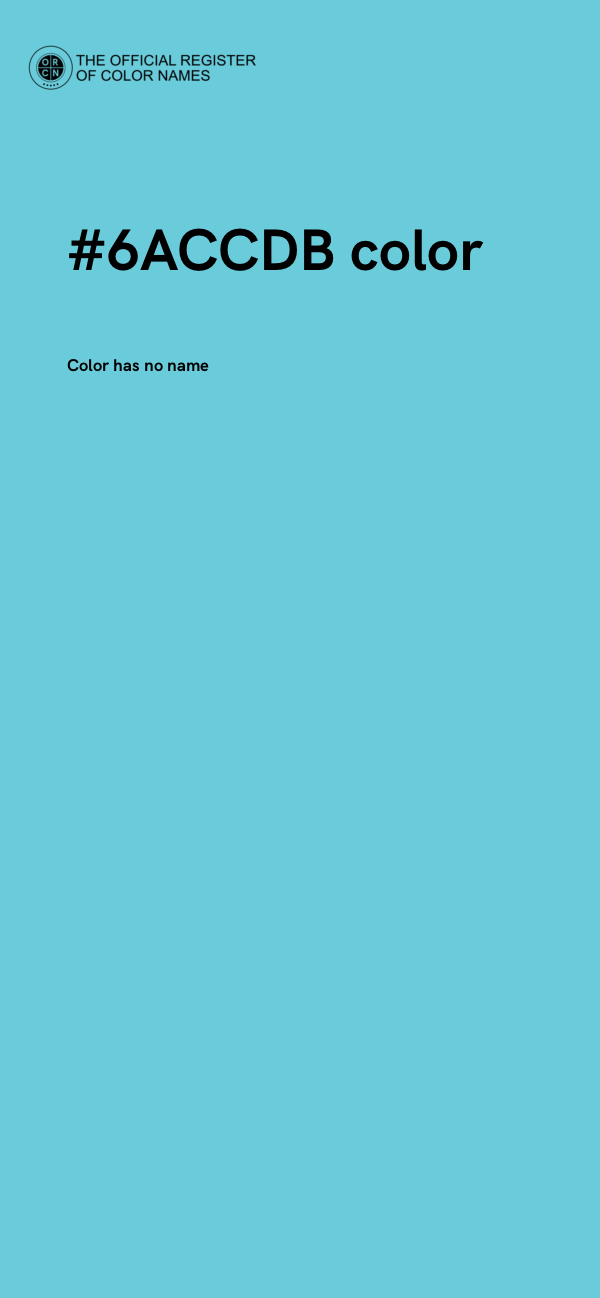#6ACCDB color image
