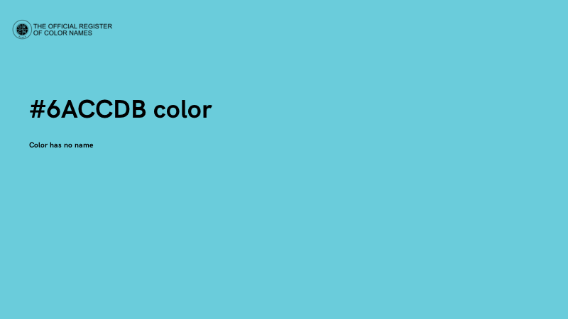 #6ACCDB color image