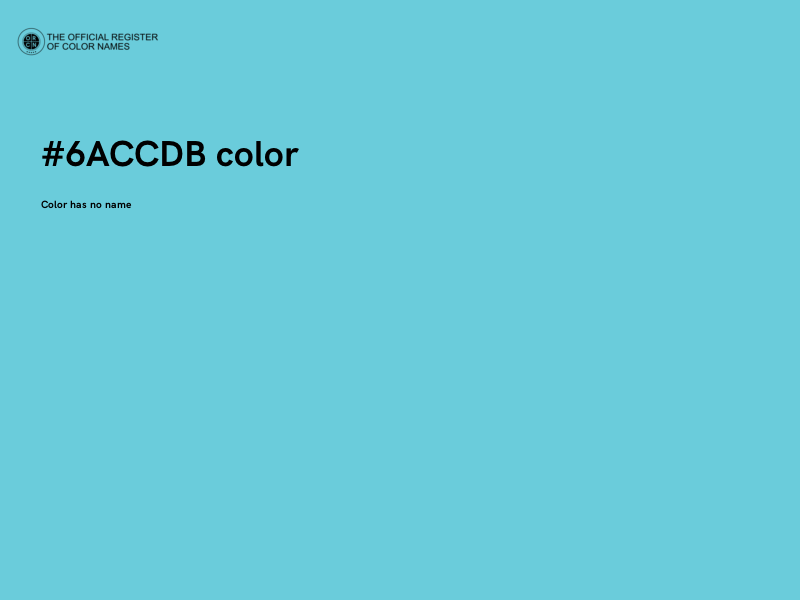 #6ACCDB color image