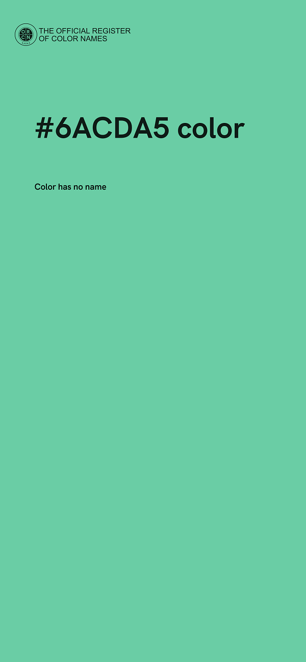 #6ACDA5 color image