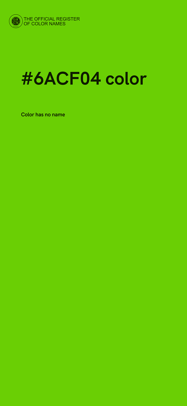 #6ACF04 color image