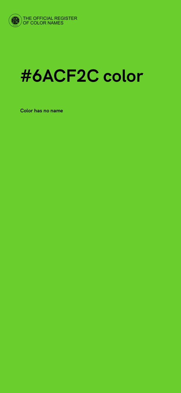 #6ACF2C color image