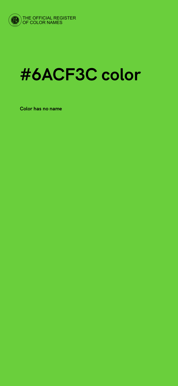 #6ACF3C color image