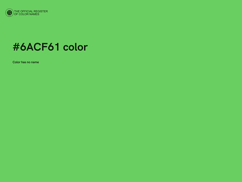 #6ACF61 color image