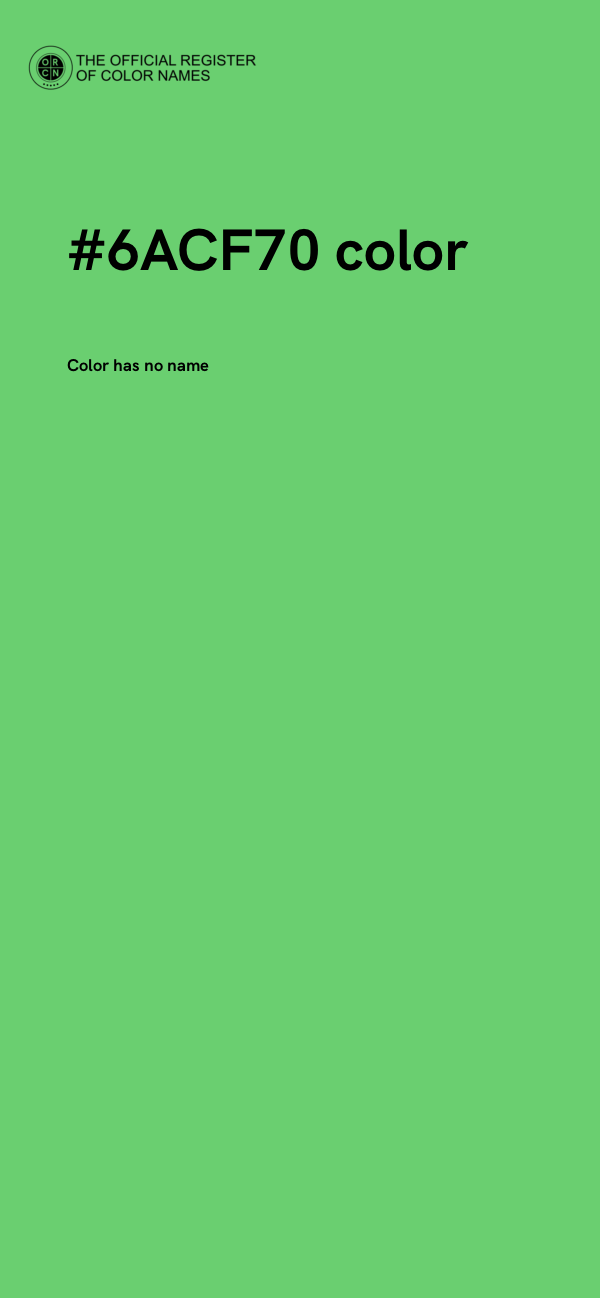 #6ACF70 color image