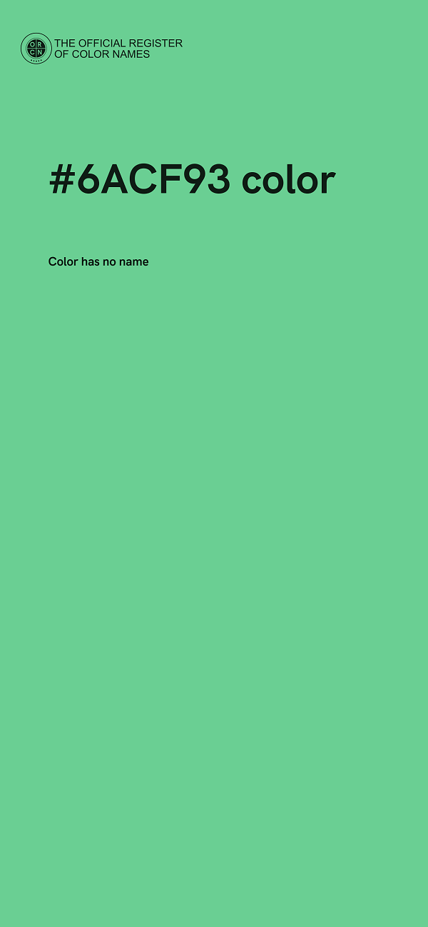 #6ACF93 color image