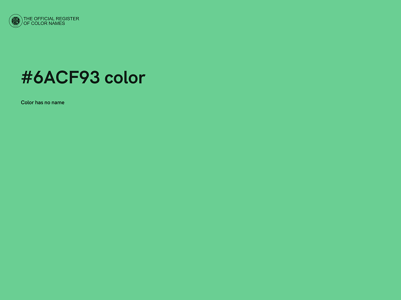 #6ACF93 color image