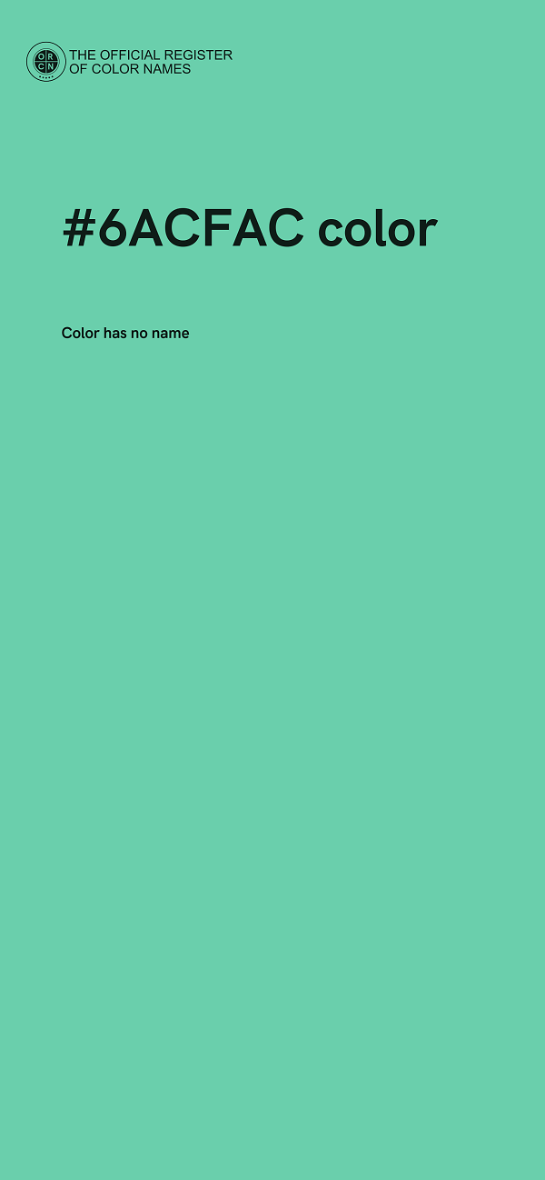 #6ACFAC color image