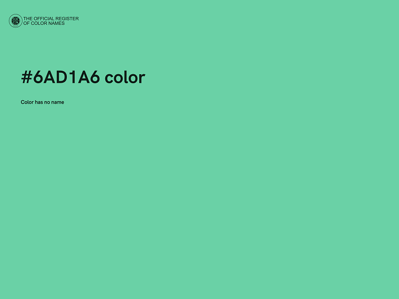 #6AD1A6 color image