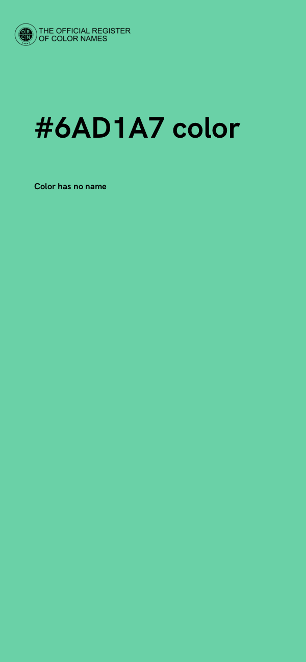 #6AD1A7 color image