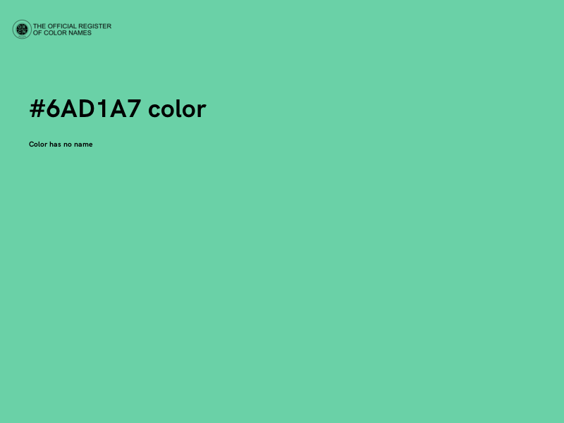 #6AD1A7 color image