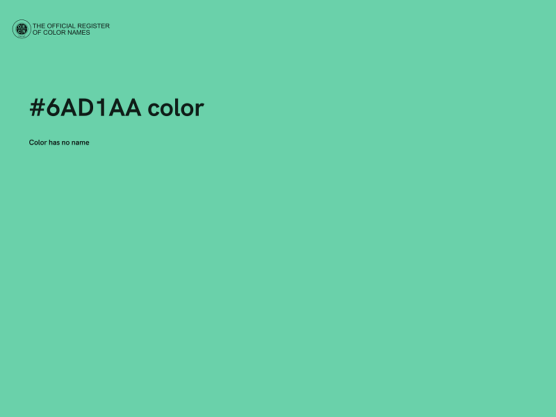 #6AD1AA color image