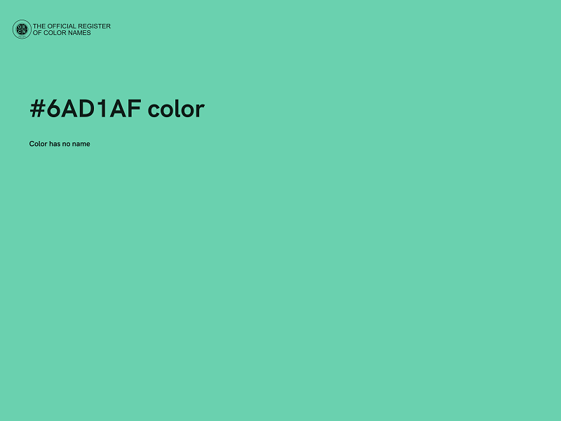 #6AD1AF color image