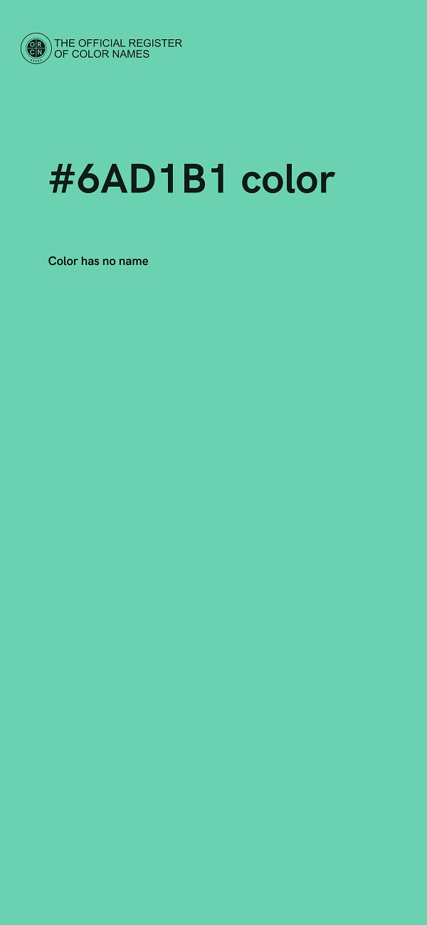 #6AD1B1 color image