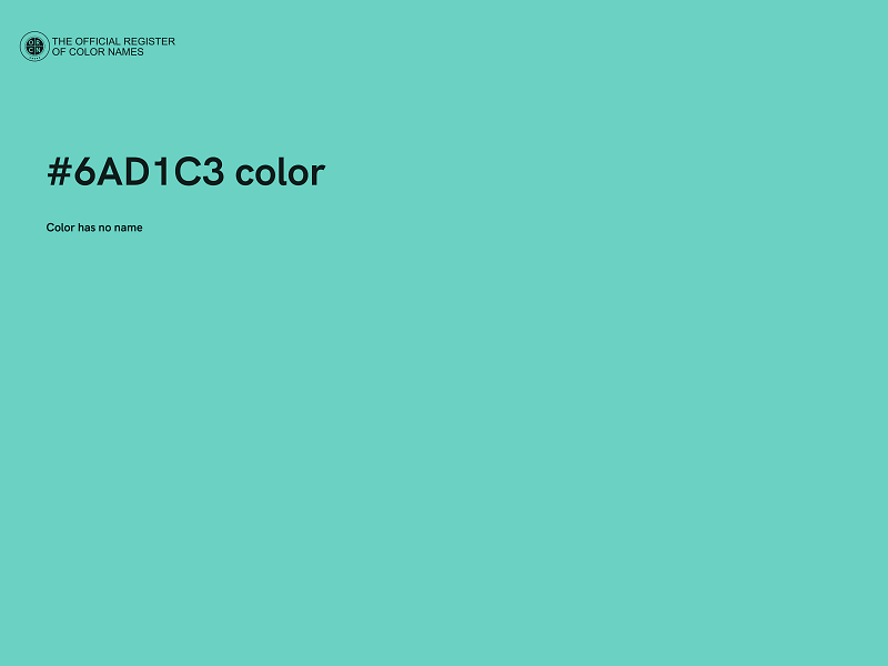 #6AD1C3 color image