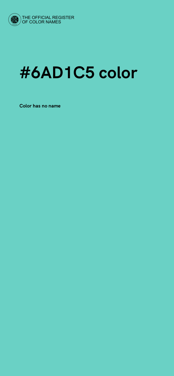#6AD1C5 color image
