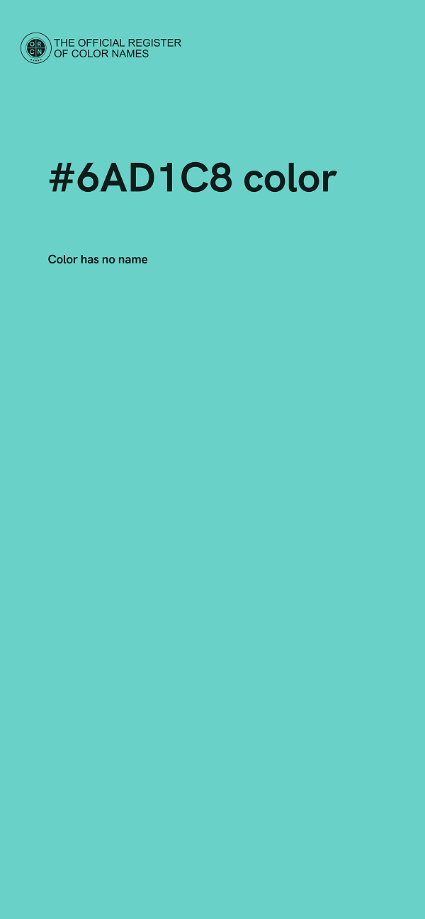 #6AD1C8 color image