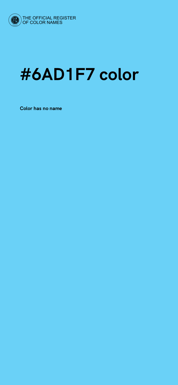 #6AD1F7 color image