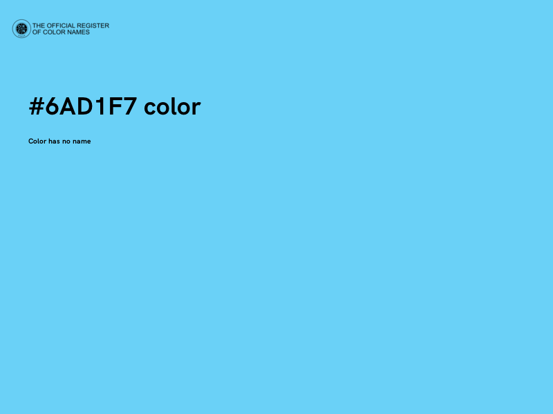 #6AD1F7 color image
